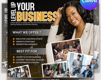 Business Coach Flyer, Coaching Business Flyer, Consultation Flyer, Entrepreneur Flyer,Workshop Flyer, Business Workshop Flyer,Canva Editable
