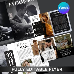 Wedding Magazine Template, 20 Pages Wedding Magazine, Wedding Welcome Magazine, Printable Wedding Program, Wedding Booklet, Canva Editable
Canva Wedding, Ceremony Program, Customizable, Elegant Wedding, Magazine Template, Wedding Booklet, Wedding Day Timeline, Wedding Guide, Wedding Magazine, Wedding Newspaper, Wedding Program, Wedding itinerary, personalize