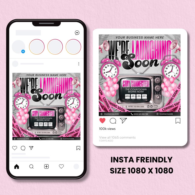 New Website Flyer, Coming Soon Social Media Makeup Hair Lash Tech Nails Braids Template, Business Launching Site Flyer, DIY in Canva