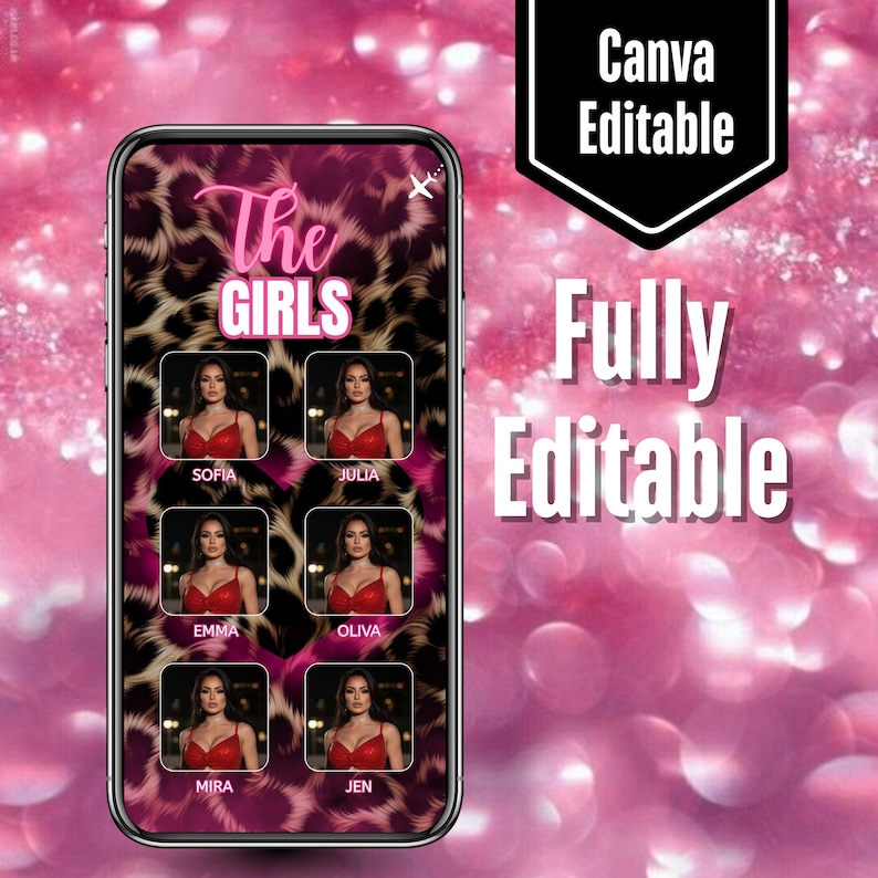 Aquarius Birthday Itinerary, Zodiac Girls Trip Itinerary, Digital Travel Schedule, Leopard Girls Getaway Weekend Planner, DIY in Canva