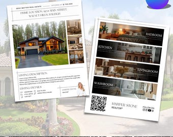 Einführung in die Wohnung Flyer, Neuer Makler für Makler, Einführungsbrief für Makler, Realtor Farming, Immobilen Marketing, Canva Editable