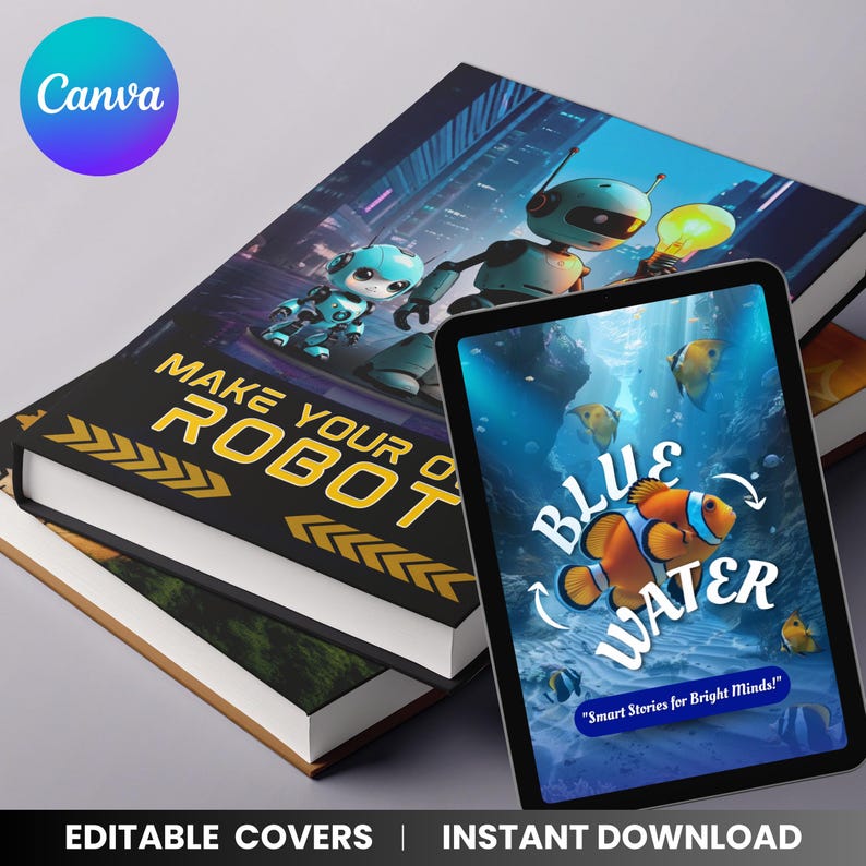 15+ E-Books for Kids Canva Templates, Children's Book Templates, Storybook Design Templates, Kids eBook Template Bundle,  Canva Editable