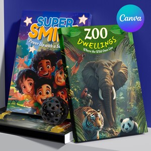 15+ E-Books for Kids Canva Templates, Children's Book Templates, Storybook Design Templates, Kids eBook Template Bundle,  Canva Editable
