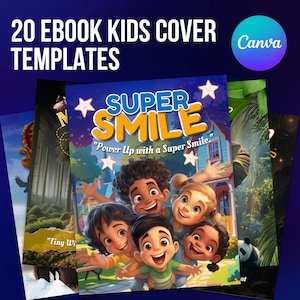 15+ E-Books for Kids Canva Templates, Children&#39;s Book Templates, Storybook Design Templates, Kids eBook Template Bundle,  Canva Editable