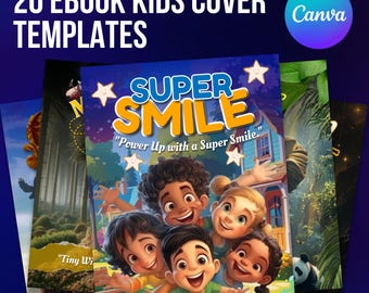 15+ E-Books for Kids Canva Templates, Children's Book Templates, Storybook Design Templates, Kids eBook Template Bundle,  Canva Editable