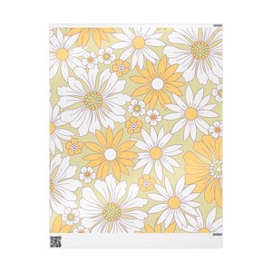 Bright Floral Wrapping Paper Roll - Gift Wrap, Birthday, Baby Shower, Spring Decor, Eco-Friendly Craft Supply