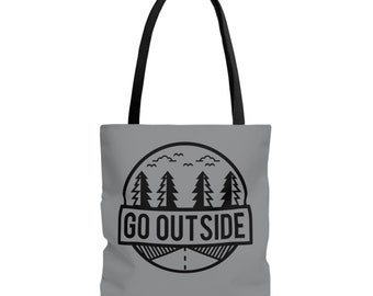 GO OUTSIDE AOP Tote Bag