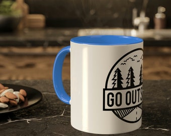 Go Outside Colorful Mugs, 11oz