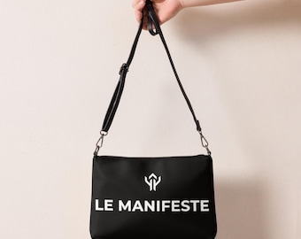 Borsa a tracolla nera THE MANIFESTO