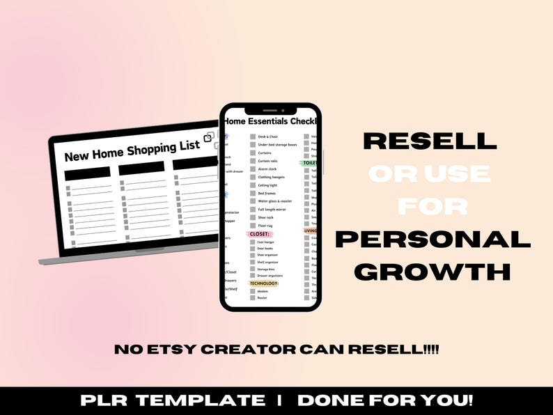 New Home Essentials Checklist Template: Editable Canva Printable (PDF ...