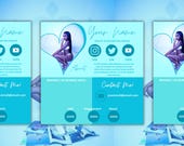 Blue Social Media Kit Template, Canva DIY Flyer (Digital Download)