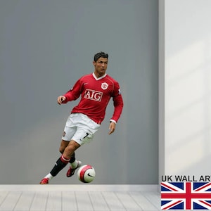 Muursticker Cristiano Ronaldo - full colour