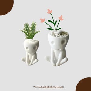Kodama Succulent Planter | Eco-Friendly Anime Desk Decor | Studio Ghibli Inspired Pot | Handmade Ceramic Planter