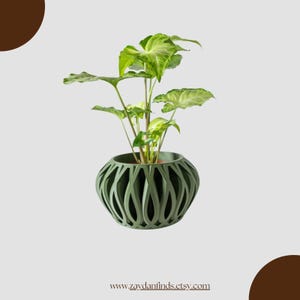3D Printed Plant Pot | Modern Geometric Planter | Eco-Friendly PLA | Handmade Decorative Piece | Succulent Holder