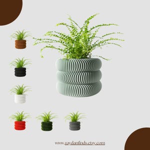 3D Printed Plant Pot | Biodegradable Modern Planter for Indoor Plants | Eco-Friendly Flower Pot | Minimalist Home Decor Gift