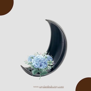 3D Printed Crescent Moon Planter | Modern Celestial Home Decor | Unique Succulent Holder | Minimalist Design