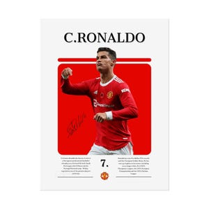 Cristiano Ronaldo Rolled Poster Art - Football Wall Decor, Sports Fan Gift, Man Cave Decor, Birthday Present, Unique Home Accent
