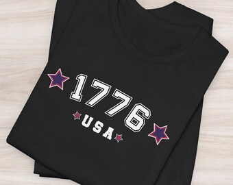 1776 4th of July Shirt Essential Patriotic Voting Tshirt Red White and Blue Summer Vibe Tee Beach Vacation Mens Womens Teenager Top Gift For