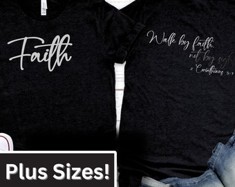 Christian Shirt Faith Womens Oversize Sweatshirt, Ultra Comfortable Scripture Crewneck Sweater Womens Tshirt Jesus Gift for Her Church Top