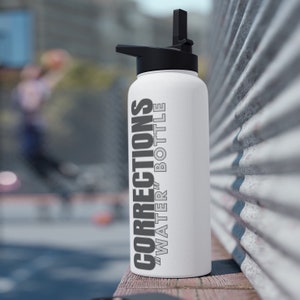 Funny Correctional Worker Water Bottle, Corrections Officer Workout Gear, Gift for Correctional Officer, Retirement Promotion Coffee Mug