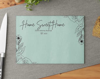 Real Estate Closing Gift, Personalized Cutting Board Home Sweet Home, New Home Gift, Closing Gift, Engraved Cutting Board Personalized Gifts