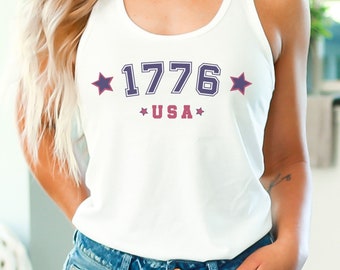 1776 4th of July Shirt Essential Patriotic Voting Tank Top Red White and Blue Summer Vibe Sweater Beach Vacation Top Mens Womens Teenager