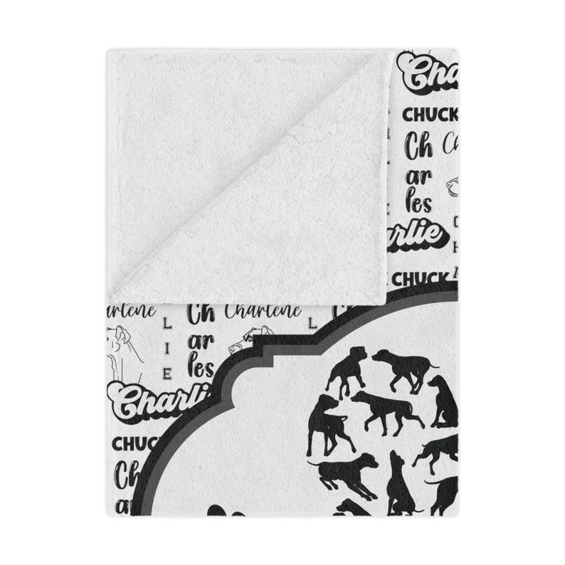 Personalized Great Dane Custom Name Microfiber Blanket, Dog Mom Gift