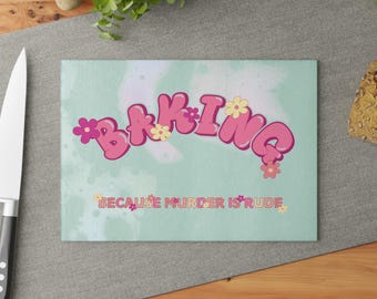 Funny Baking Glass Cutting Board - Bread & Cookie Maker Gift, Premium Kitchen Utility, Unique Dining Decor, Kitchen Accessory, Cooking Tool