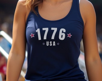 1776 4th of July Shirt Essential Patriotic Voting Tank Top Red White and Blue Summer Vibe Sweater Beach Vacation Top Mens Womens Teenager