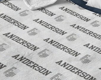 Personalized Navy American Flag Plush Minky Blanket Academy Graduation Sailor Girlfriend Birthday Gift Retirement Custom Military Wife