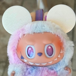 White Satin Mouse Ears Fit Labubu, Labubu Outfit Gift, Mouse Ears Accessories, 3D printed in USA