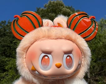 Pumpkin ears fits Labubu, Labubu gift, Labubu accessories, Dress up headpiece, Toy mouse ears, Labubu outfit