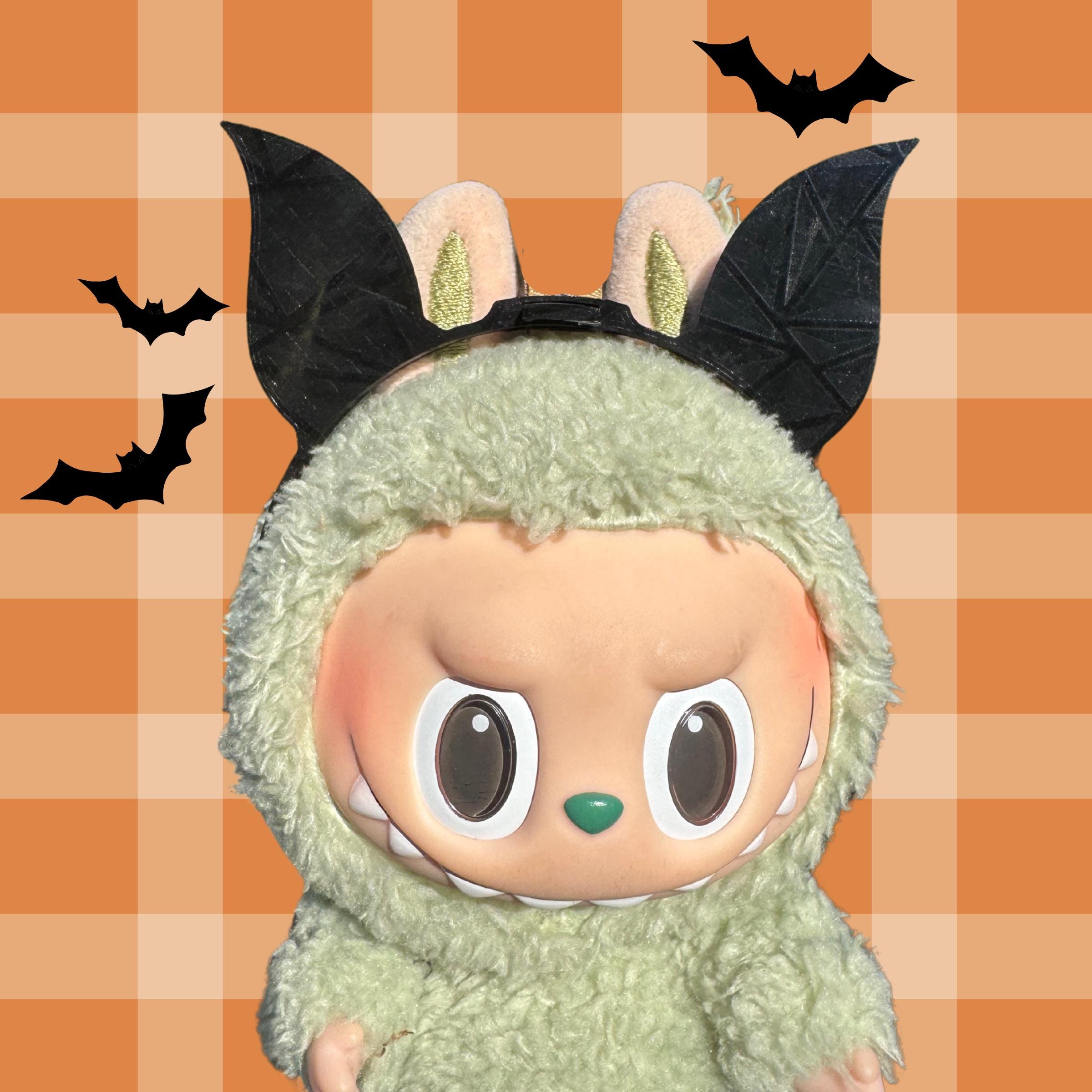 Black Bat ears, Ears fit Labubu, Labubu outfit, Labubu clothes, 3D printed in USA