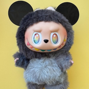 Black mouse ears fit Labubu, Labubu outfit, Labubu accessories, Gift for her, Labubu clothes, 3D printed in USA