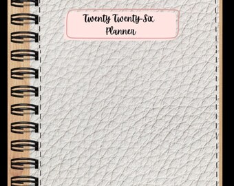 Pink 12-Month Undated Digital Planner: Hyperlinked Tabs (Digital Download