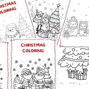 Christmas Activity Coloring Pages Instant Download Printable Digital ...