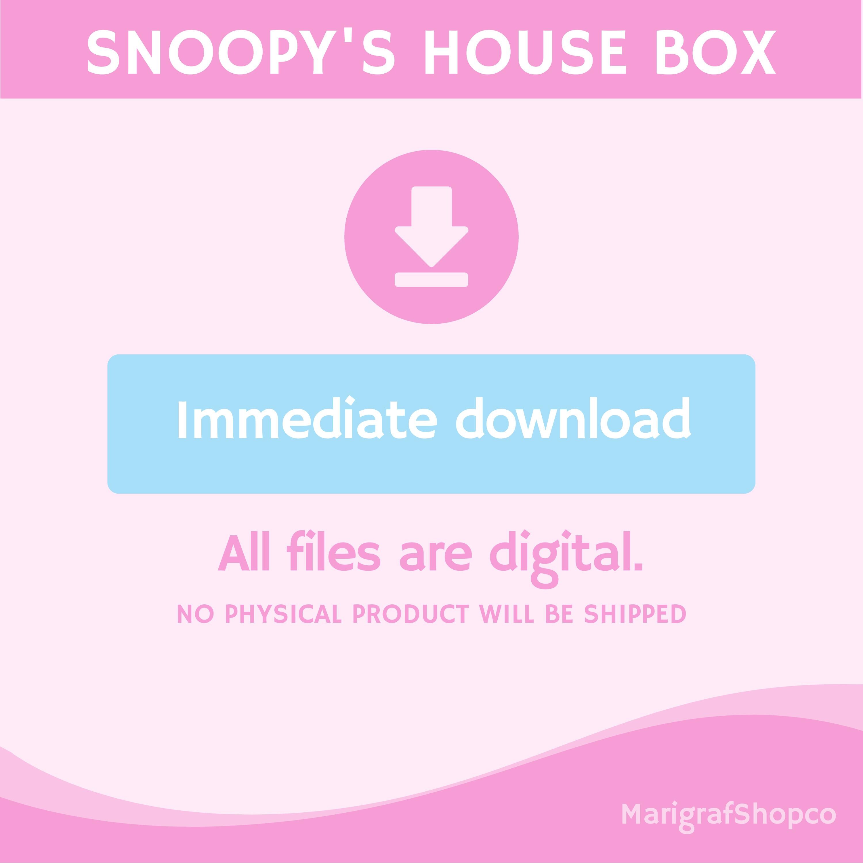 Snoopy's House Template: DIY Cutting File (SVG, PDF, Studio) - Etsy