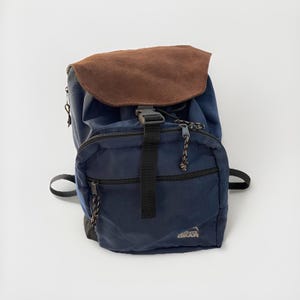 Blue Suede Backpack - Etsy display picture 1