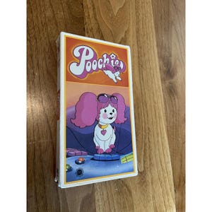 Vintage Poochie VHS Tape Children's Video Library Cartoon Kids Movie 1980s