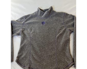 Sudadera polar vintage NILS de los años 80 y 90, estilo Y2K, fabricada en EE. UU., talla XL, cuello alto, ideal para esquiar.