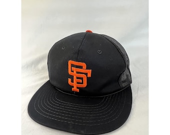 VTG SF Giants-keps signerad Larry Jenson Herman Franks 80-90-tals MLB-keps Specialiteter