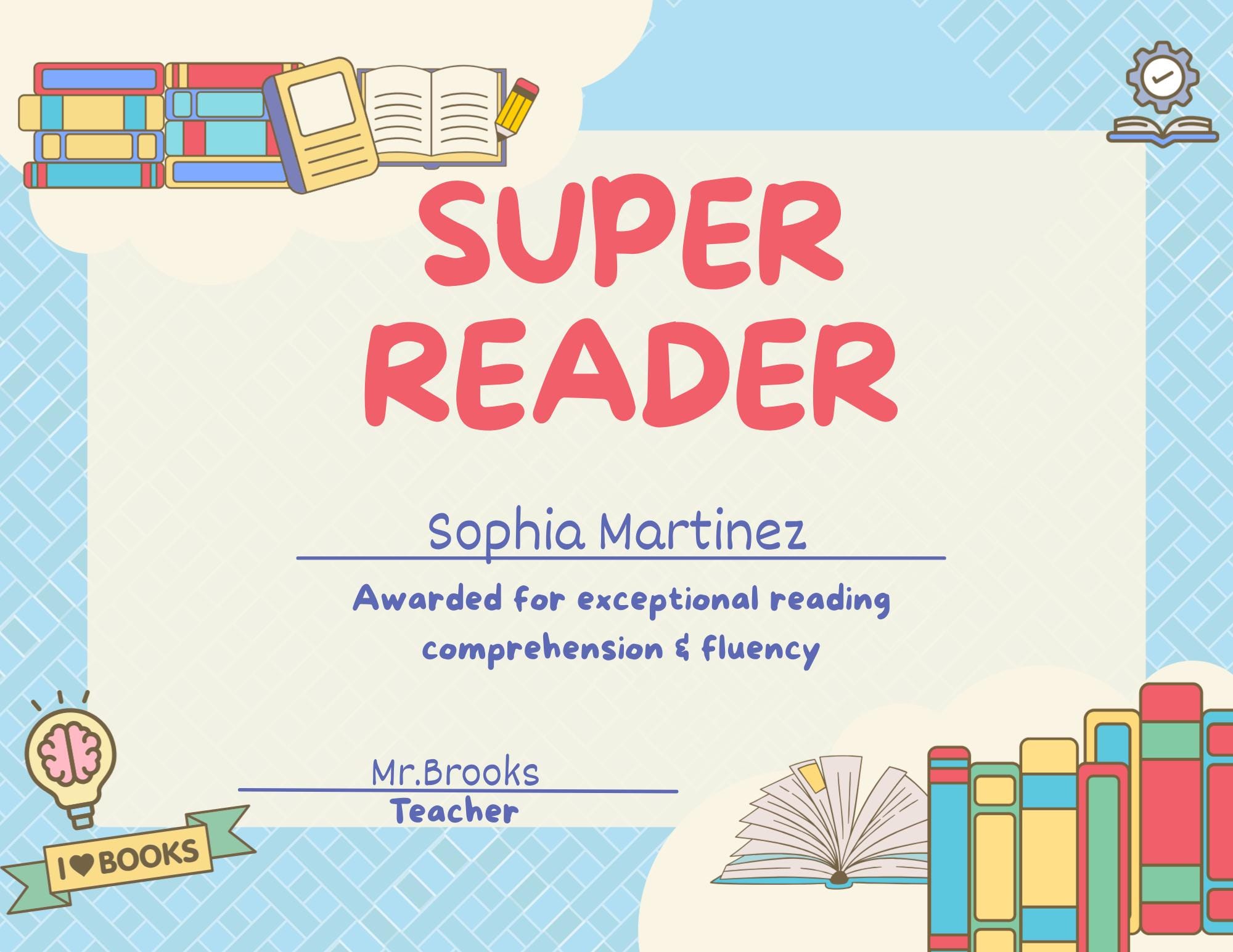 Super Reader Certificate – Printable PDF for Teachers - Etsy