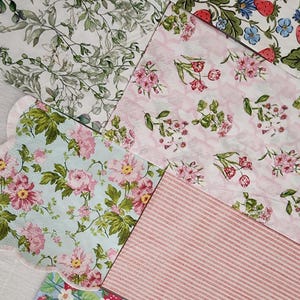 Beeren und Blumen, Designer Papier Servietten Set für Decoupage, Kraft Papier, Sommer Papier, Blumen Papier