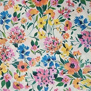 Carta per decoupage, fiori, set di tovaglioli di carta per decoupage, carta da bricolage, carta artistica, decoupage, estate, lavoretti per bambini