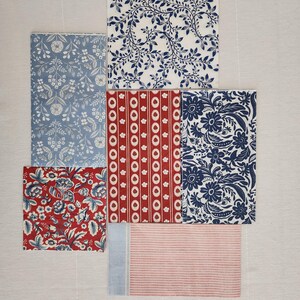 Designer Paper Napkin Set for Decoupage, Craft Paper, 4th of July #2, Red White and Blue, Summer
