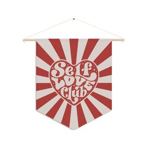 Self Love Club Pennant: Motivational Wall Art - Positive Affirmations