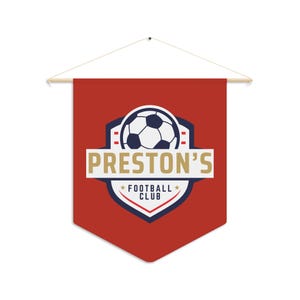 Personalized Soccer Pennant: Custom Team Pride Banner, Sports Decor