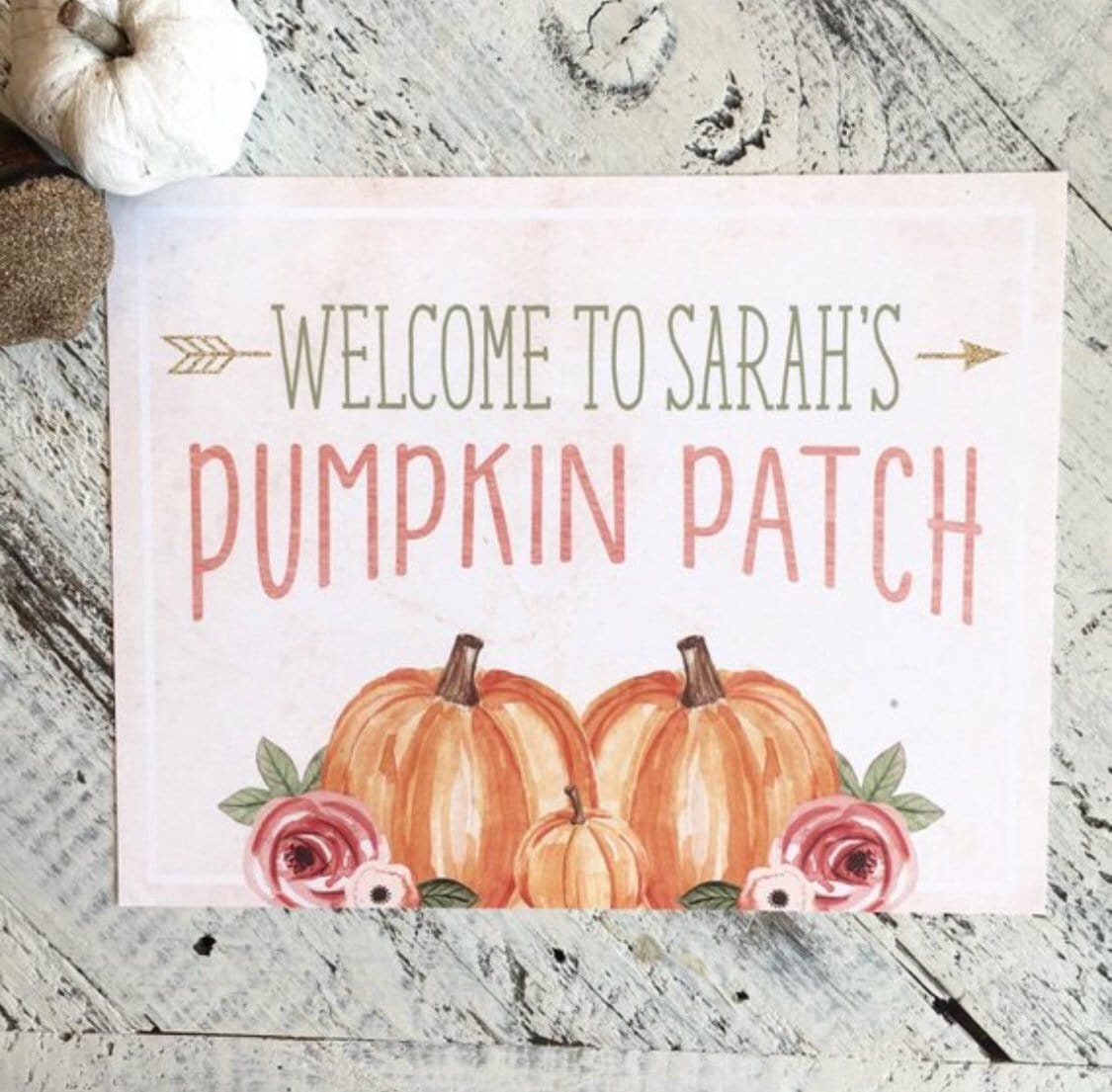 Pumpkin Patch Printable Welcome Sign Instant Download Etsy