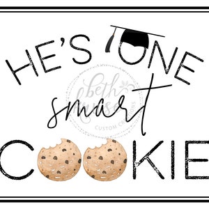 Graduation Smart Cookie Sign: Sweet Table Decor (PDF File) - Etsy