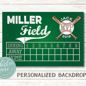 Sfondo per tabellone segnapunti da baseball - File PDF stampabile personalizzato - Clicca sui dettagli dell'articolo per maggiori informazioni di Beth Kruse Custom Creations